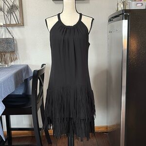 Vince Camuto Women’s Size 8 Fringe Halter Dress